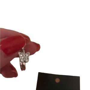 Guess silver earrings nwot